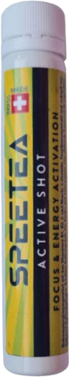 Active Shot: vollständige gelb-grüne 25-ml-Ampulle mit silbernem Boden